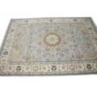Alternate image 3 for Light Blue Floral 5X7 Indo-Nain Oriental Rug