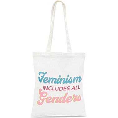 Sparkle and Bash Feminist 100% Cotton Canvas Tote Bags (5 Pack) 5 Designs, Medium. View a larger version of this product image.
