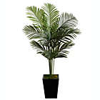 Alternate image 0 for Nearly Natural Home Decorative 5&#39;H Paradise Palm Artificial Tree in Black Metal Planter