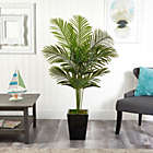Alternate image 1 for Nearly Natural Home Decorative 5&#39;H Paradise Palm Artificial Tree in Black Metal Planter