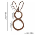 Alternate image 0 for Department Store Easter DIY Folded Rattan Wreath - Bunny Pendant Easter Decoration for Home Holiday Party Decoration Supplies - No lights