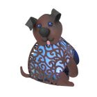 Alternate image 0 for Things2Die4 Adorable Brown Metal Kitty Cat or Puppy Dog LED Solar Garden Statue Accent Light Patio Decor Sculpture