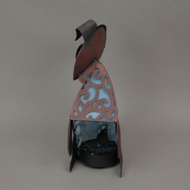 Things2Die4 Adorable Brown Metal Kitty Cat or Puppy Dog LED Solar Garden Statue Accent Light Patio Decor Sculpture. View a larger version of this product image.