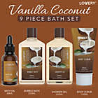 Alternate image 1 for Lovery  Bath and Body Gift Basket -Vanilla Coconut Home Spa - 9pc Set