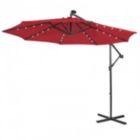 Alternate image 0 for Hooya Imp.& Exp.  10 Feet Patio Solar Powered Cantilever Umbrella with Tilting System