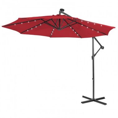 Hooya Imp.& Exp. 10 Feet Patio Solar Powered Cantilever Umbrella with Tilting System. View a larger version of this product image.
