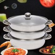 Stock Preferred 3tier Steamer Cooker Silver
