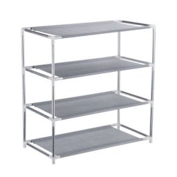 Kitcheniva 4-Tier Metal Shoe Rack Space Saving Storage Organizer