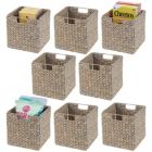 Alternate image 1 for mDesign Hyacinth Kitchen Storage Basket with Handles