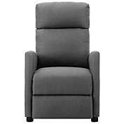 Stock Preferred Massage Reclining Chair Light Grey Fabric