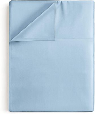 CGK Unlimited Single Cotton Flat Sheet/Top Sheet 400 Thread Count - california King - Light Blue