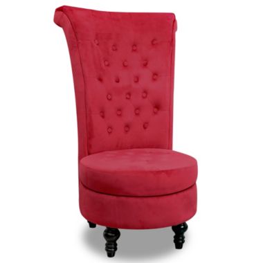 Tolead Royal Velvet High Back Armless Chair, Retro Elegant Luxury Throne Chair, Upholstered. View a larger version of this product image.