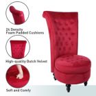 Alternate image 3 for Tolead Royal Velvet High Back Armless Chair, Retro Elegant Luxury Throne Chair, Upholstered