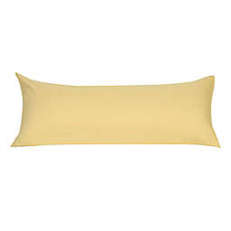 PiccoCasa Zipper Soft Brushed Microfiber Body Pillow Cover, Long Pillow Cases for Body Pillows Weave for 90 GSM Ployester, Gold Body, 20