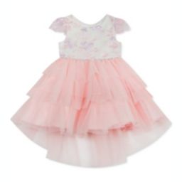 Rare Editions Toddler Girl's Tiered Tulle Dress Pink Size 2T