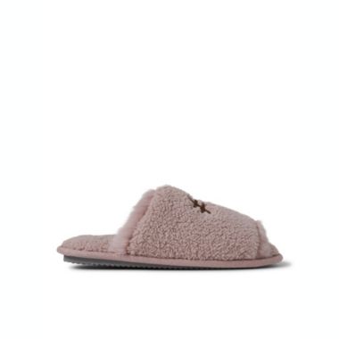 Dearfoams Womens Louise Slide with Extended Vamp and Scrunchie. View a larger version of this product image.