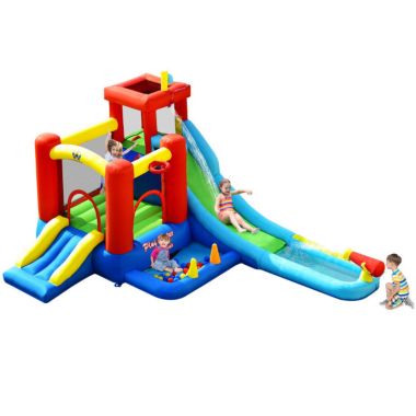 Slickblue 9-in-1 Inflatable Kids Water Slide Bounce House without Blower. View a larger version of this product image.