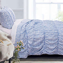 Greenland Home Fashion Helena Ruffle Quilt And Pillow Sham Set - 3 - Piece - King 105x95