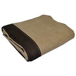 PiccoCasa Viscose(Derived from Bamboo) Hampton Throw Micro-suede Edging Blanket for Bed, Sofa, Couch, Travel, Camping 50