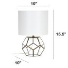 Alternate image 2 for Lalia Home Transparent Octagonal Table Lamp, Brass