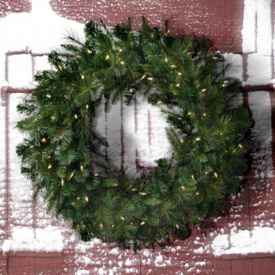 60" Commercial Wreath Pre-Lit Winter Family 800 dazzling lMicro LED lights 
