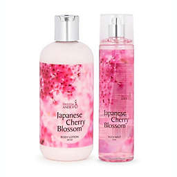 Freida and Joe Japanese Cherry Blossom Fragrance 10oz Body Lotion and 8oz Body Mist Spray Set
