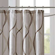 Belen Kox 100% Polyester Taffeta Embroidered Shower Curtain Ivory