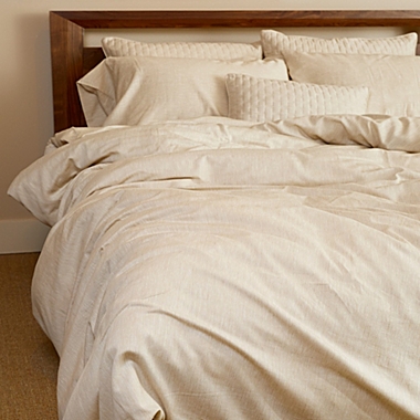 BedVoyage Melange viscose from Bamboo Cotton Duvet Bed Set, Queen - Sand (1 fitted, 1 duvet cover, 2 pc). View a larger version of this product image.