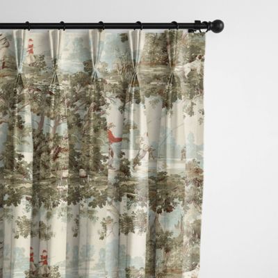 6ix Tailors Fine Linens Northridge Ivory/Multi Pinch Pleat Drapery Panel Pair