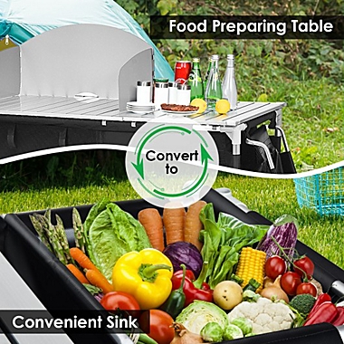 Costway Portable Camp Kitchen and Sink Table. View a larger version of this product image.