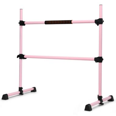 Slickblue 4 Feet Portable Ballet Barre with Adjustable Height-Pink. View a larger version of this product image.