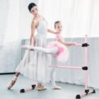 Alternate image 3 for Slickblue 4 Feet Portable Ballet Barre with Adjustable Height-Pink