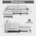 Alternate image 1 for Slickblue Modular L-shaped Sectional Sofa with Reversible Chaise and 2 USB Ports-Light Grey