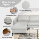 Alternate image 2 for Slickblue Modular L-shaped Sectional Sofa with Reversible Chaise and 2 USB Ports-Light Grey