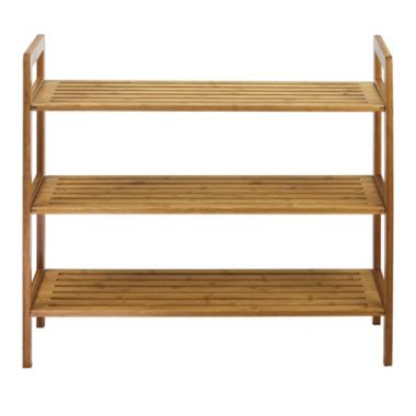 Oceanstar Design Group Oceanstar 3-Tier Bamboo Shoe Rack, Natural. View a larger version of this product image.