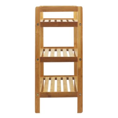 Oceanstar Design Group Oceanstar 3-Tier Bamboo Shoe Rack, Natural. View a larger version of this product image.