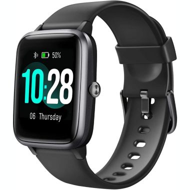 Letsfit Smartwatch Fitness Tracker with Heart Rate Monitor Activity Tracker with 1.3 Inch Touch Screen for iPhone and Android - ID205L - Black. View a larger version of this product image.