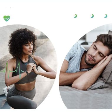 Letsfit Smartwatch Fitness Tracker with Heart Rate Monitor Activity Tracker with 1.3 Inch Touch Screen for iPhone and Android - ID205L -  Black. View a larger version of this product image.