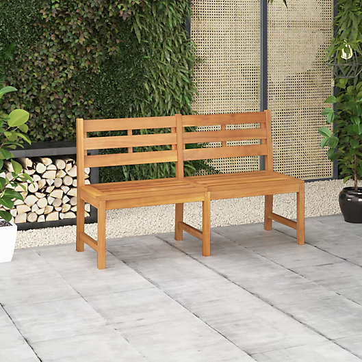 vidaXL Teak Patio Outdoor Bench Chair Backyard Seat Garden Furniture 4 Sizes