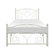 Lazzara Home Solace White Metal Frame Twin Platform Bed