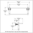Alternate image 1 for Allied Brass Waverly Place 16 Inch Glass Vanity Shelf with Integrated Towel Bar