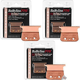 3x BaByliss PRO Replacement Rose GoldFX Skeleton T-Blade 2.0mm Deep Tooth FX707RG2