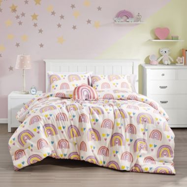 MarCielo Kids Girls Boys Comforter Set Rainbow Heart. View a larger version of this product image.