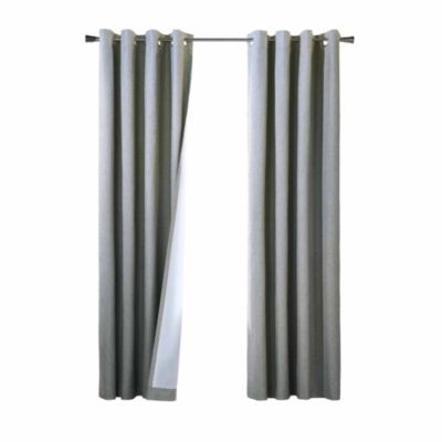 Commonwealth Thermaplus Bedford Total Blackout Grommet Curtain - 52" x 84" - Grey