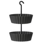 Alternate image 0 for Tree Nest Sunny Hanging 2-Tiered Lace Pattern Planter Round, Anthracite - 10&reg;