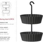 Alternate image 2 for Tree Nest Sunny Hanging 2-Tiered Lace Pattern Planter Round, Anthracite - 10&reg;