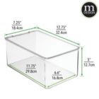 Alternate image 3 for mDesign Wide Plastic Desk Organizer Box for Home Office, 4 Pack