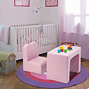 Salon More Kid Mini Sofa with PVC Leather in Pink