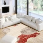 Alternate image 1 for Chaudhary Living 7.75' x 10' Off White and Red Geometric Rectangular Area Throw Rug