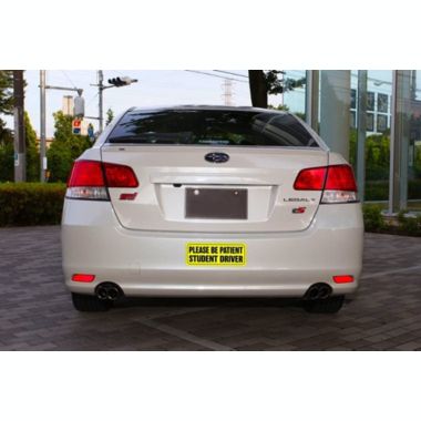 Zone Tech Effective Bumper Decal “Please Be Patient Student Driver" Car Magnet Black Block Lettering on Neon Yellow Background 3.5" X 9"- 1 Pack. View a larger version of this product image.